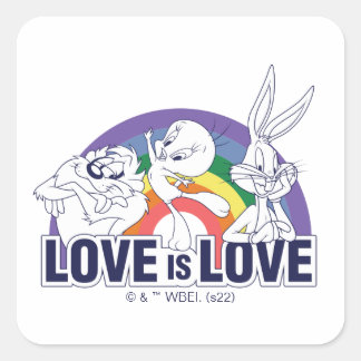 LOONEY TUNES™ - Love Is Love Vierkante Sticker