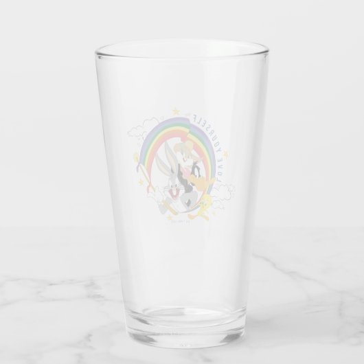LOONEY TUNES™ - Love Yourself Pride Badge Glas (Achterkant)