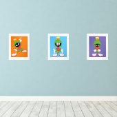 LOONEY TUNES™ MARVIN THE MARTIAN™ MUURKUNST SETS (Houten vloer)