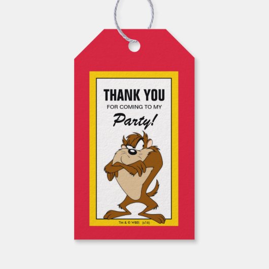 LOONEY TUNES™ Marvin the Martian & Taz | Birthday Cadeaulabel (Achterkant)