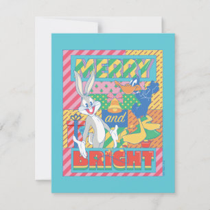 LOONEY TUNES™   Merry and Bright Kerstmis Notitiekaartje