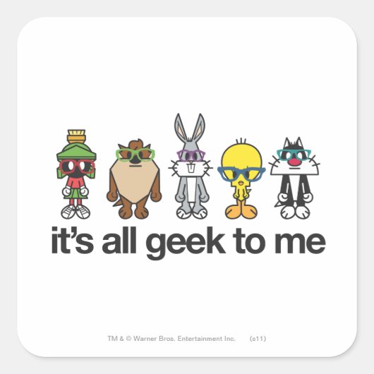 LOONEY TUNES™ Nerds - Alles voor mij Vierkante Sticker (Voorkant)