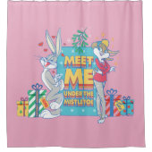 LOONEY TUNES™ | Ontmoet me onder de mistletoe Douchegordijn (Voorkant)