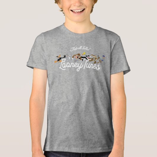 LOONEY TUNES™-personages hardlopen Tri-Blend Shirt (Voorkant)