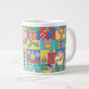 LOONEY TUNES™   Prettig feestelijke kerstpatroon Grote Koffiekop