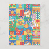 LOONEY TUNES™ | Prettige feestdagen kerstpatroon Briefkaart (Voorkant)