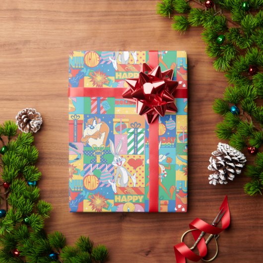 LOONEY TUNES™ | Prettige feestdagen kerstpatroon Cadeaupapier (Feestdagen Geschenken)