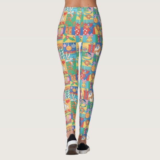 LOONEY TUNES™ | Prettige feestdagen kerstpatroon Leggings (Achterkant)