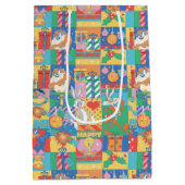 LOONEY TUNES™ | Prettige feestdagen kerstpatroon Medium Cadeauzakje (Achterkant)