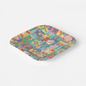 LOONEY TUNES™ | Prettige feestdagen kerstpatroon Papieren Bordje (Gebogen)