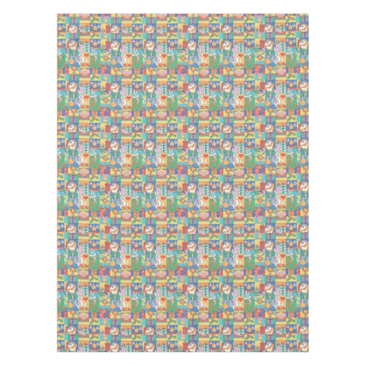 LOONEY TUNES™ | Prettige feestdagen kerstpatroon Tafelkleed (Voorkant)