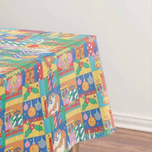 LOONEY TUNES™ | Prettige feestdagen kerstpatroon Tafelkleed (Voorbeeld)