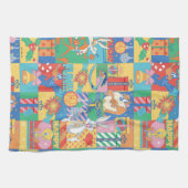 LOONEY TUNES™ | Prettige feestdagen kerstpatroon Theedoek (Horizontaal)