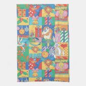 LOONEY TUNES™ | Prettige feestdagen kerstpatroon Theedoek (Verticaal)