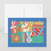 LOONEY TUNES™ | Prettige feestdagen Patroon Briefkaart (Voorkant / Achterkant)