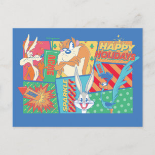 LOONEY TUNES™   Prettige feestdagen Patroon Briefkaart
