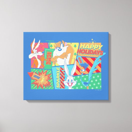 LOONEY TUNES™ | Prettige feestdagen Patroon Canvas Afdruk (Voorkant)