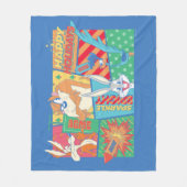 LOONEY TUNES™ | Prettige feestdagen Patroon Fleece Deken (Voorkant)