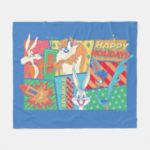 LOONEY TUNES™ | Prettige feestdagen Patroon Fleece Deken (Voorkant (Horizontaal))