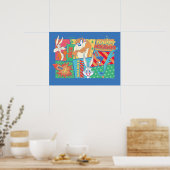 LOONEY TUNES™ | Prettige feestdagen Patroon Poster (Keuken)