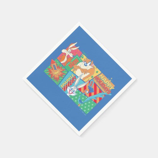 LOONEY TUNES™ | Prettige feestdagen Patroon Servet (Hoek)