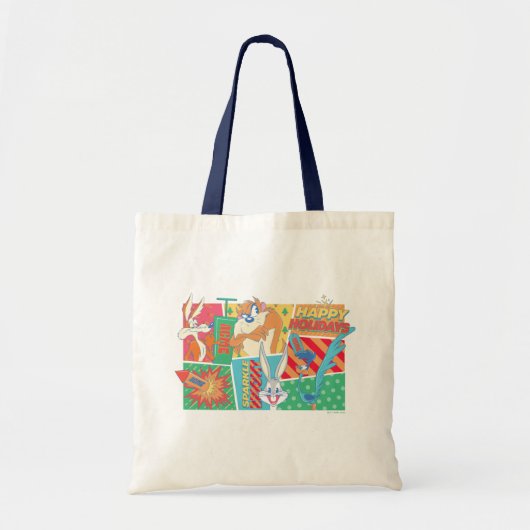 LOONEY TUNES™ | Prettige feestdagen Patroon Tote Bag (Voorkant)