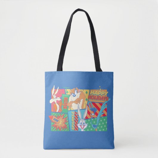 LOONEY TUNES™ | Prettige feestdagen Patroon Tote Bag (Voorkant)