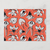 LOONEY TUNES™ Retro Halftone Patroon Briefkaart (Voorkant)