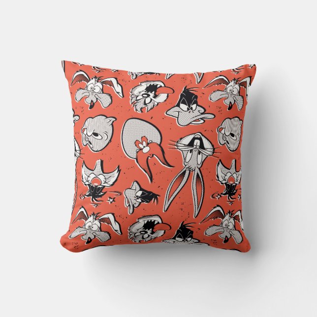 LOONEY TUNES™ Retro Halftone Patroon Kussen (Voorkant)