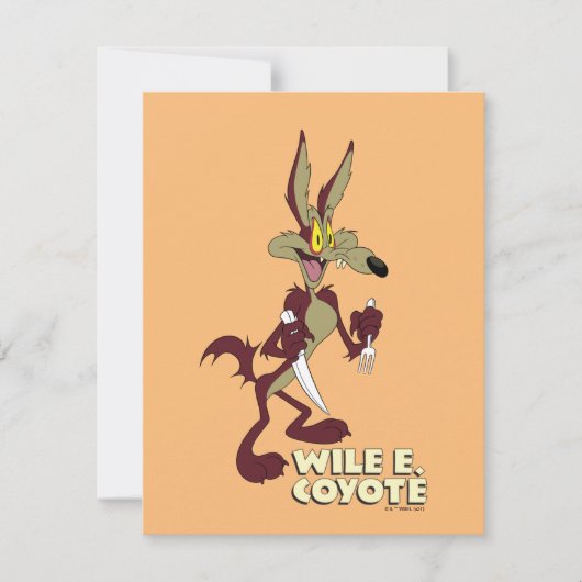 LOONEY TUNES™ Retro Lachsalvo's | WILE E. COYOTE™ Notitiekaartje (Voorkant)