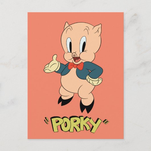 LOONEY TUNES™ Retro Laughs | Porky Pig Briefkaart (Voorkant)