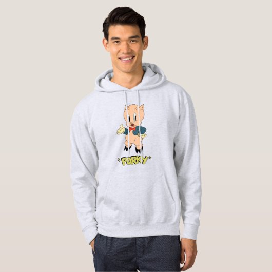 LOONEY TUNES™ Retro Laughs | Porky Pig Hoodie (Voorkant volledig)