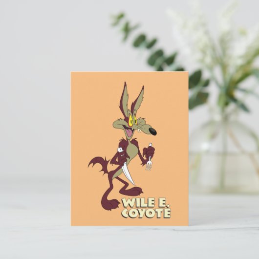 LOONEY TUNES™ Retro Laughs | WILE E. COYOTE™ Briefkaart (Staand voorkant)