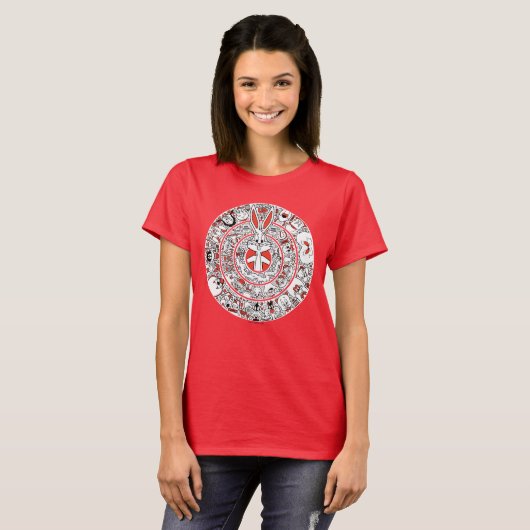 LOONEY TUNES™ Rings Doodle Art T-shirt (Voorkant volledig)