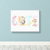 LOONEY TUNES™ Schattigee Waterverf Wordmark Canvas Afdruk (Insitu (Houten vloer))