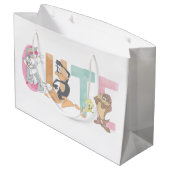 LOONEY TUNES™ Schattigee Waterverf Wordmark Groot Cadeauzakje (Achterkant Gekanteld)