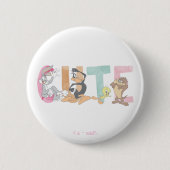 LOONEY TUNES™ Schattigee Waterverf Wordmark Ronde Button 5,7 Cm (Voorkant)