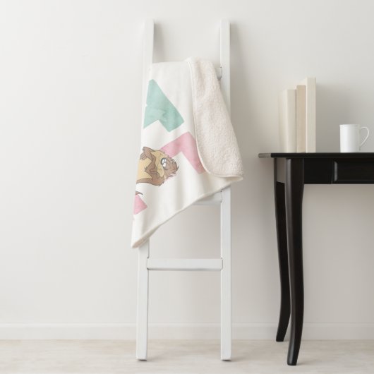LOONEY TUNES™ Schattigee Waterverf Wordmark Sherpa Deken (In situ)