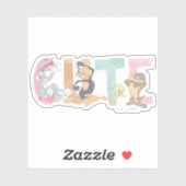 LOONEY TUNES™ Schattigee Waterverf Wordmark Sticker (Vel)