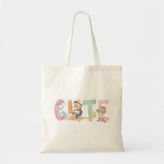 LOONEY TUNES™ Schattigee Waterverf Wordmark Tote Bag (Voorkant)