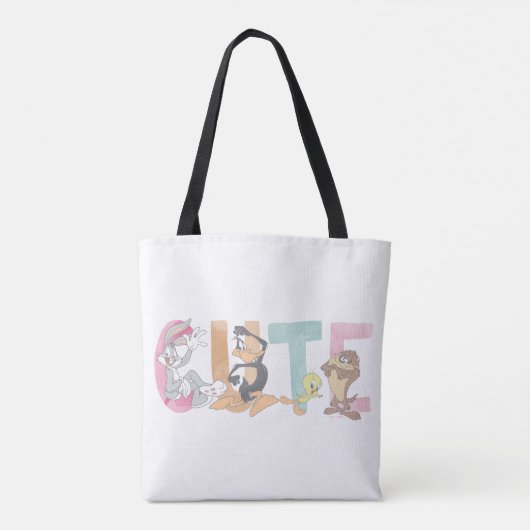 LOONEY TUNES™ Schattigee Waterverf Wordmark Tote Bag (Achterkant)