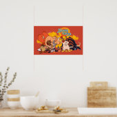 Looney Tunes Show Cast & Logo Poster (Keuken)