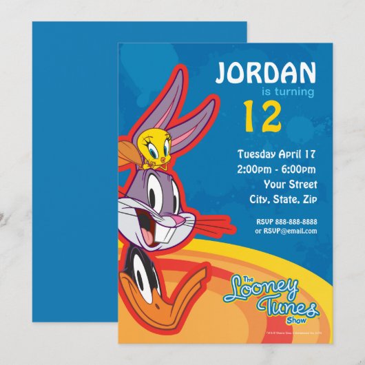 LOONEY TUNES™ Show Verjaardag Kaart (Voorkant / Achterkant)