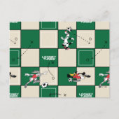 LOONEY TUNES™ Soccer Grid Pattern Briefkaart (Voorkant)
