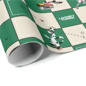LOONEY TUNES™ Soccer Grid Pattern Cadeaupapier (Rol Hoek)