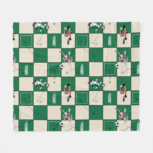 LOONEY TUNES™ Soccer Grid Pattern Fleece Deken (Voorkant (Horizontaal))