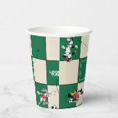 LOONEY TUNES™ Soccer Grid Pattern Papieren Bekers (Rechts)