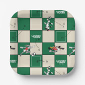 LOONEY TUNES™ Soccer Grid Pattern Papieren Bordje (Voorkant)