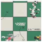 LOONEY TUNES™ Soccer Grid Pattern Stof (Close Up)