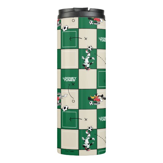 LOONEY TUNES™ Soccer Grid Pattern Thermosbeker (Achterkant)